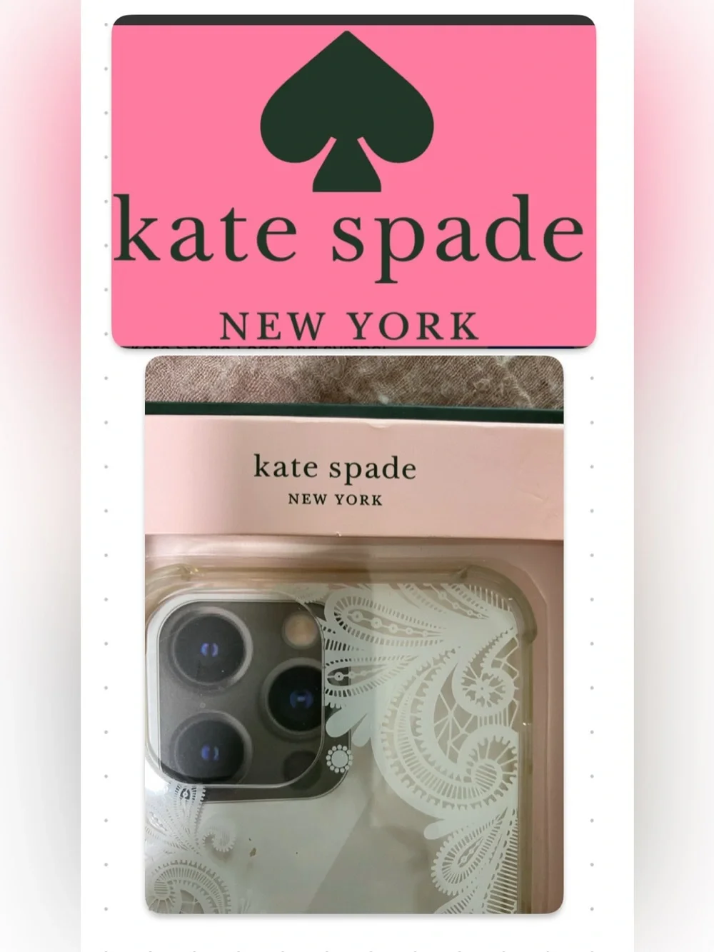 kate spade Pink & White Floral Design iPhone 12 Pro Max Case